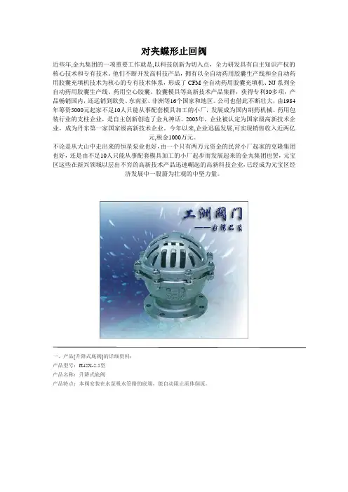 对夹蝶形止回阀