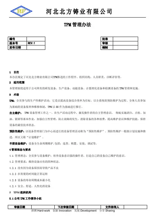 TPM管理办法