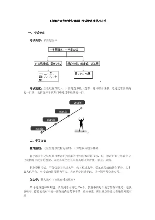 房地产估价师《房地产开发经营与管理》考试特点及学习方法