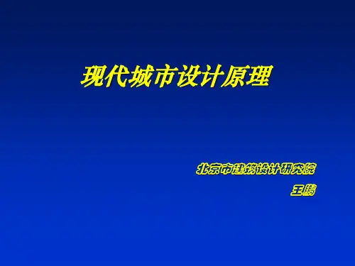 现代城市设计原理