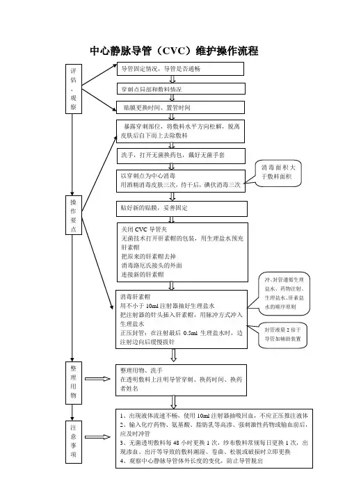 中心静脉导管(CVC)维护操作流程 2