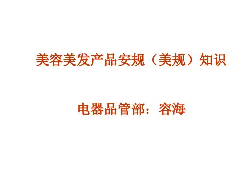安规培训课件美容美发产品卷直发器)
