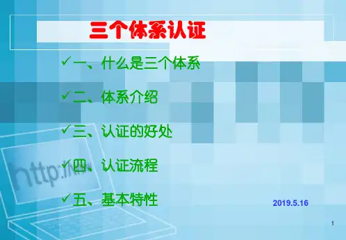 认识三体系认证 ppt课件