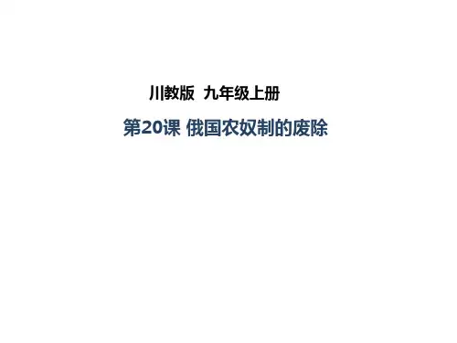 俄国农奴制的废除PPT课件4 川教版优质课件