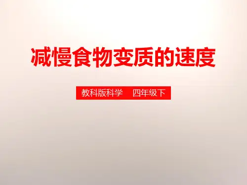 教科版四年级科学下册减慢食物变质的速度 (2)