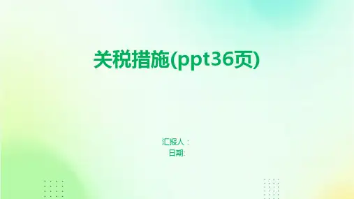 关税措施(ppt36页)