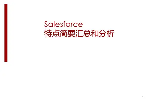 salesforce快速了解和分析PPT教学课件