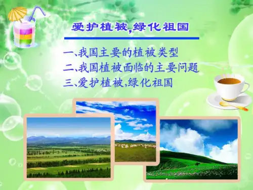 爱护植被,绿化祖国PPT课件