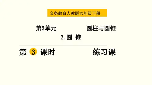 第3课时 圆锥 练习课