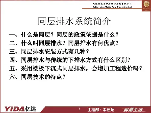 房地产同层排水系统简介