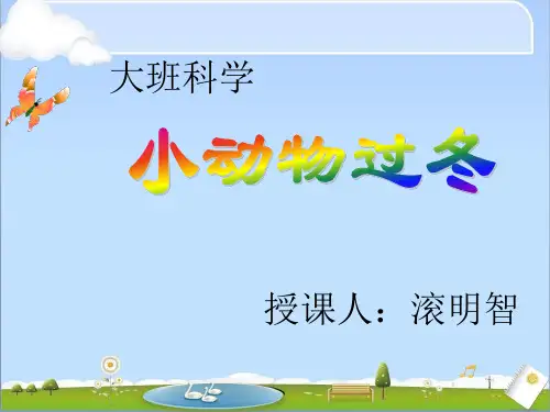 大班科学活动:小动物过冬