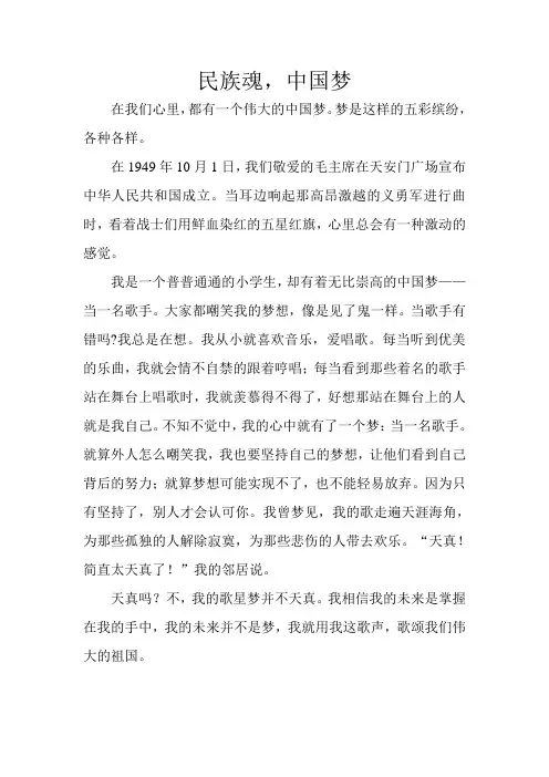 民族魂,中国梦