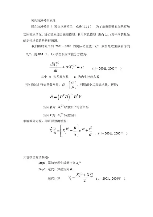 灰色预测模型原理