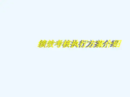 绩效考核执行方案A
