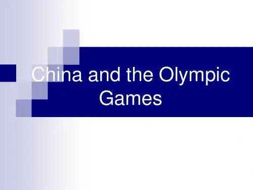 China and the Olympic Games
