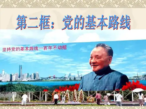 九年级《党的基本路线》