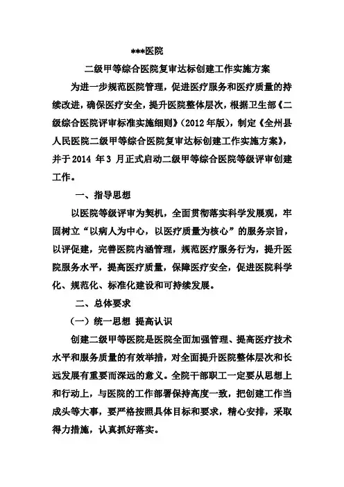 创建工作实施方案