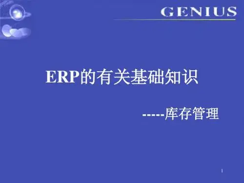 ERP的有关基本概念-库存