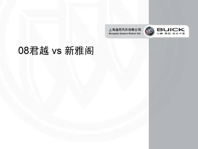 08款君越 vs 第8代雅阁竞品对比课件