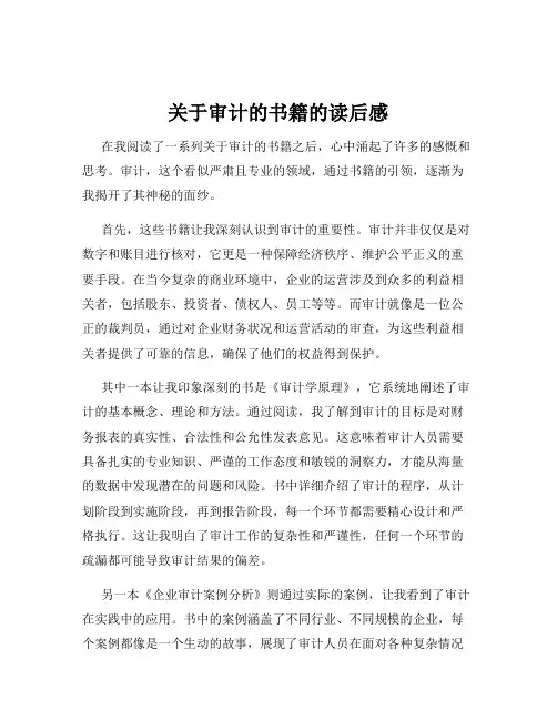 关于审计的书籍的读后感
