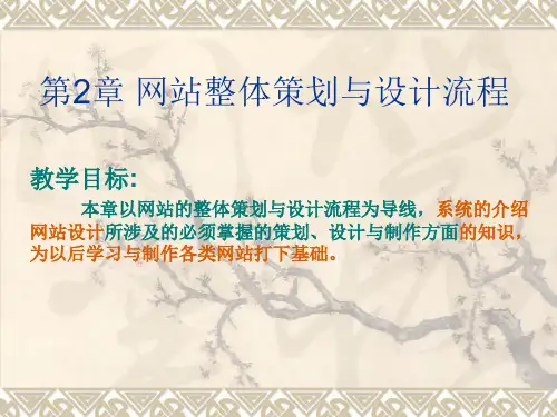 第2章网站整体策划与设计流程