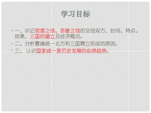 河南省淮阳县西城中学七年级历史上册 第15课 三国鼎立课件 中华书局版 