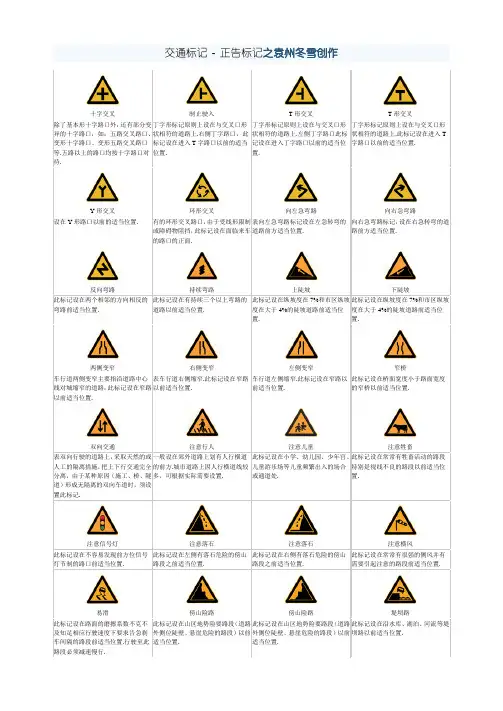 所有交通标志图片大全