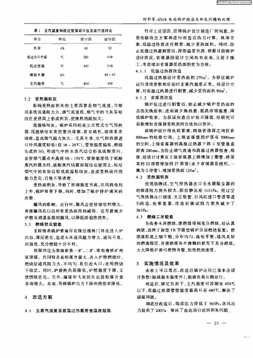 循环流化床锅炉温及床压的控制