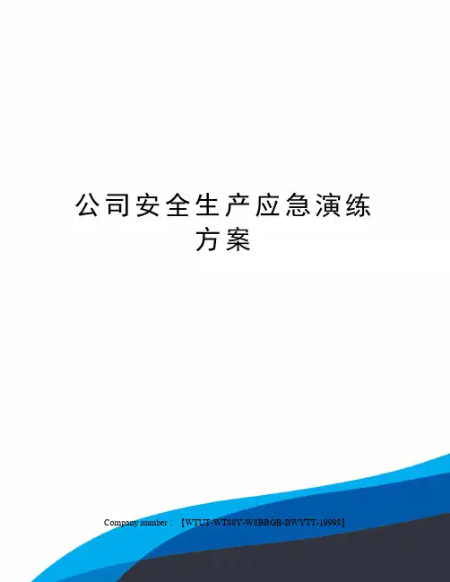 公司安全生产应急演练方案