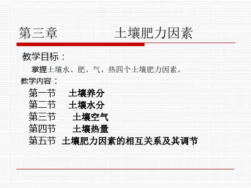 【PPT】土壤肥力因素.