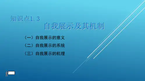 【公关与沟通】4.01 第1单元 知识点1.3自我展示及其机制