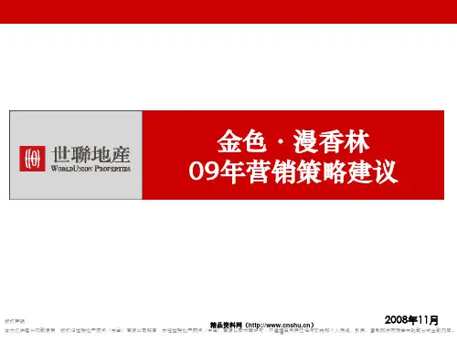 世联地产北京金色漫香林年度营销策略建议