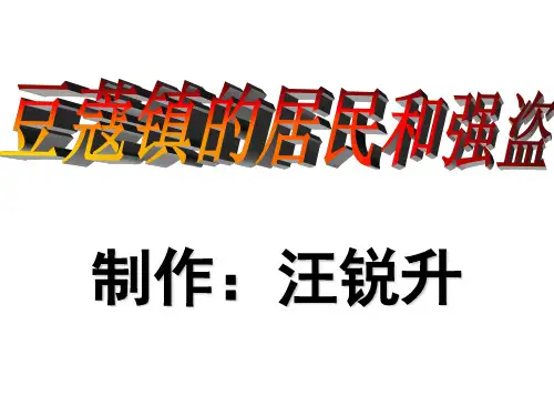 豆蔻镇的居民和强盗