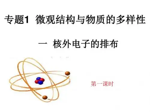 高一化学核外电子的排布(2019)