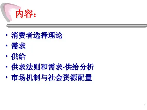 3消费者选择及需求