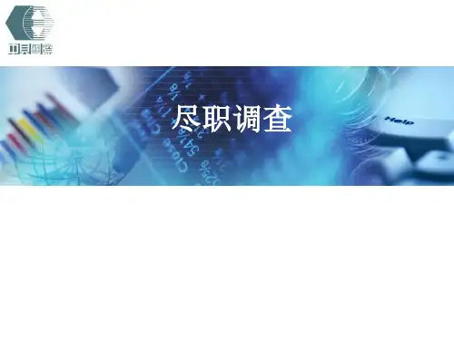 融资担保尽职调查