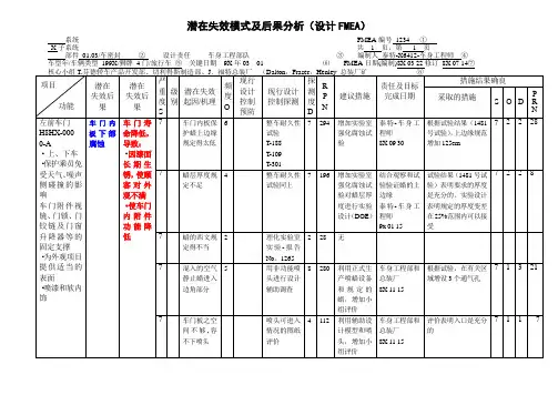 设计FMEA手册案例