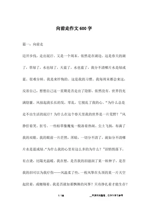 向前走作文600字