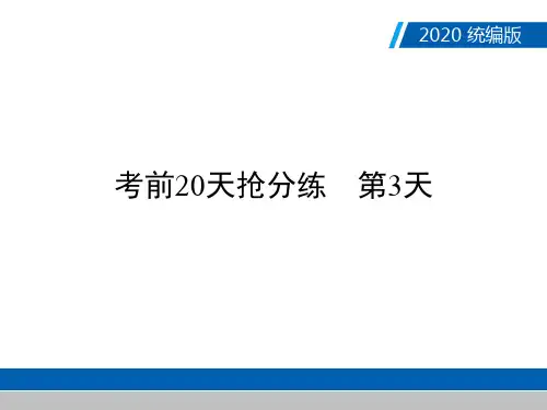 广东中考语文复习精品课件_考前20天抢分练 第3天(18张)