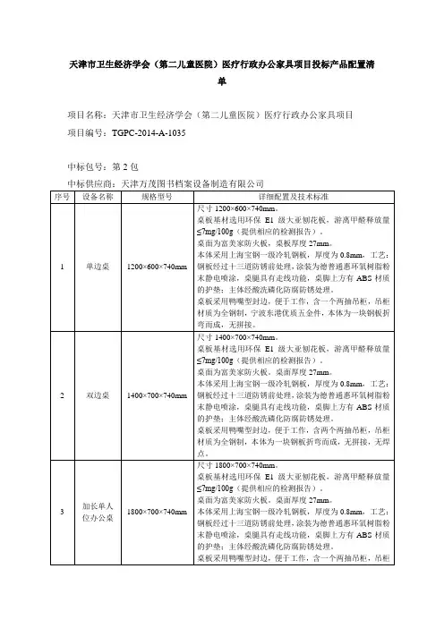 成交情况分项一览表