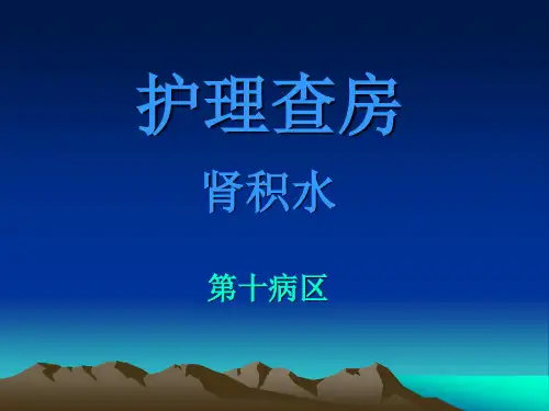 肾积水护理查房PPT1230