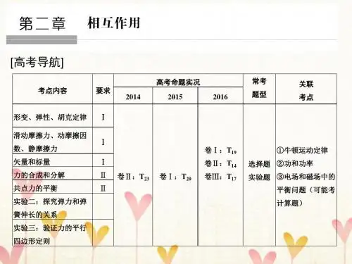 2018版高考物理大一轮复习 第二章 相互作用 基础课1 重力 弹力 摩擦力课件 粤教版