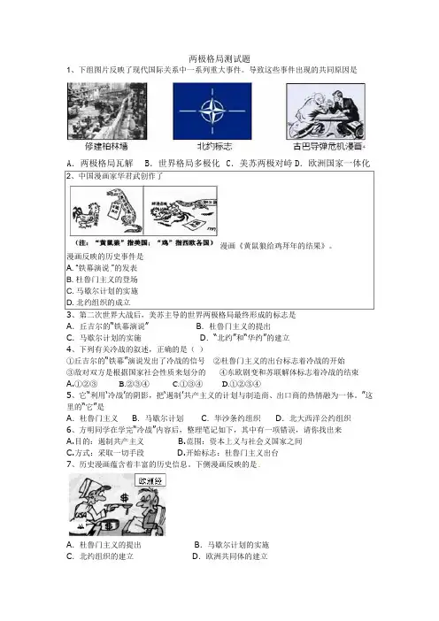 两极格局测试题