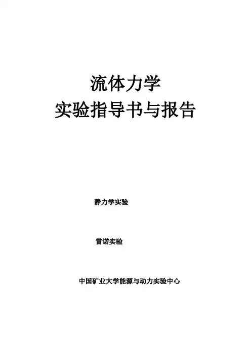 流体力学实验报告