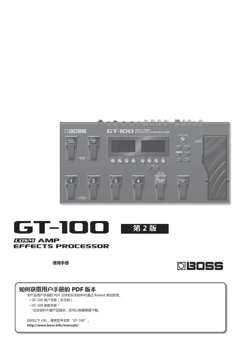 BOSS GT-100效果器中文说明书