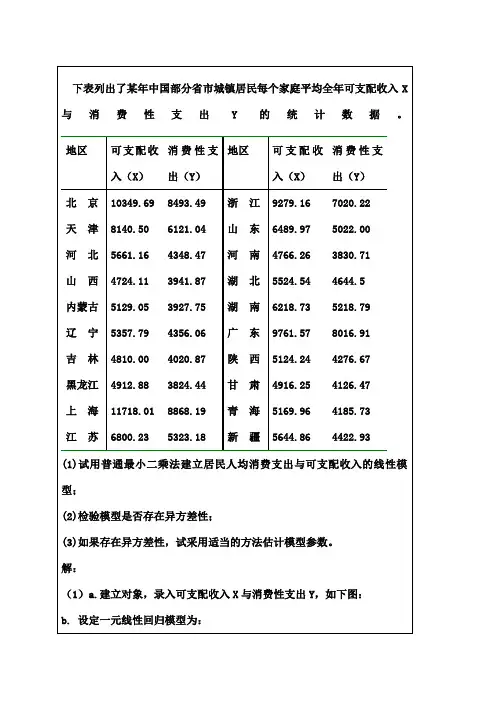 计量经济学第三次作业