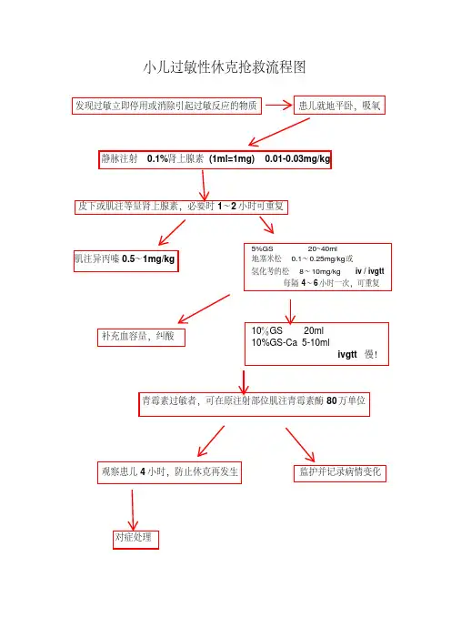 小儿过敏性休克抢救流程图(xg