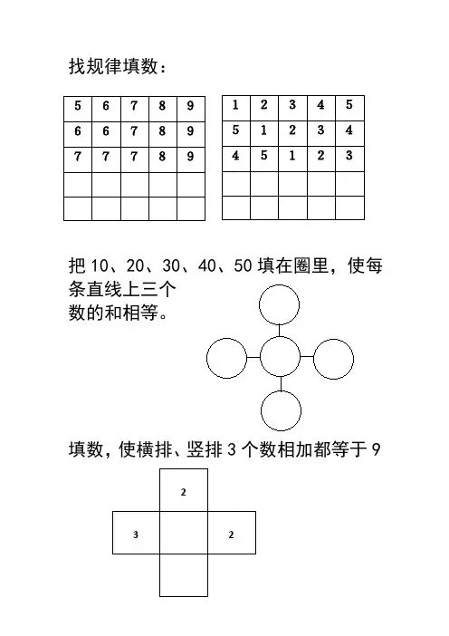 看图填数