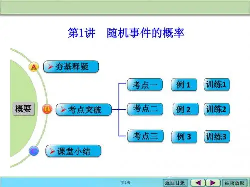 高考数学一轮(理科) 北师大版 多媒体实用课件 第十二章 概率、随机变量及其分布第1讲 随机事件的概率
