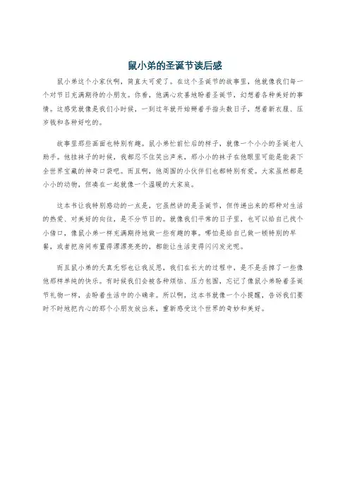 鼠小弟的圣诞节读后感
